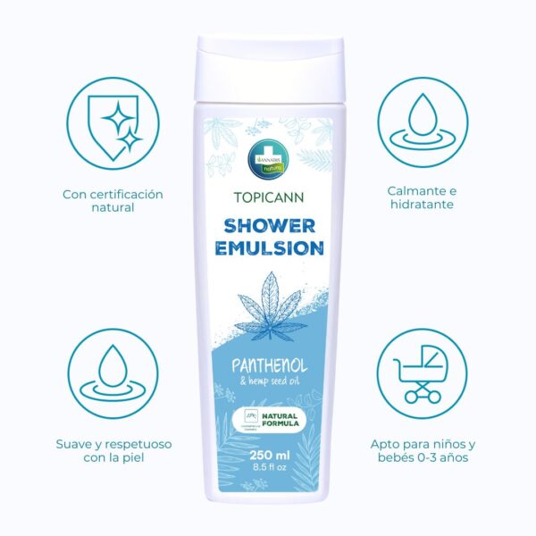 TOPICANN Emulsión – Gel de ducha suave para pieles atópicas - Imagen 5